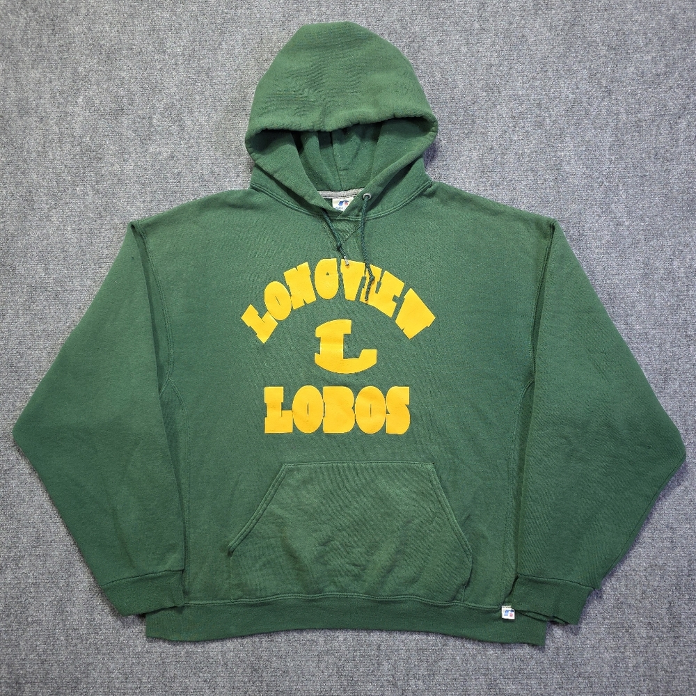 Russell Athletic Longview Lobos Hoodie Heavyweight Vintage XL